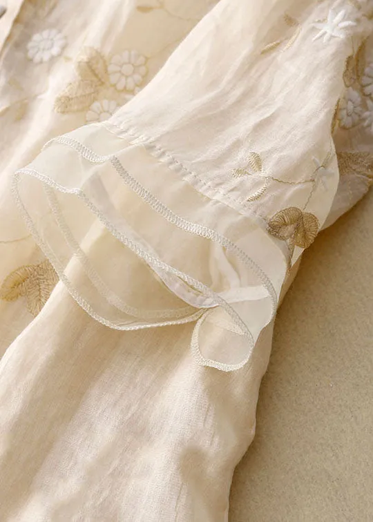 Eloise | Embroidered Linen Blouse