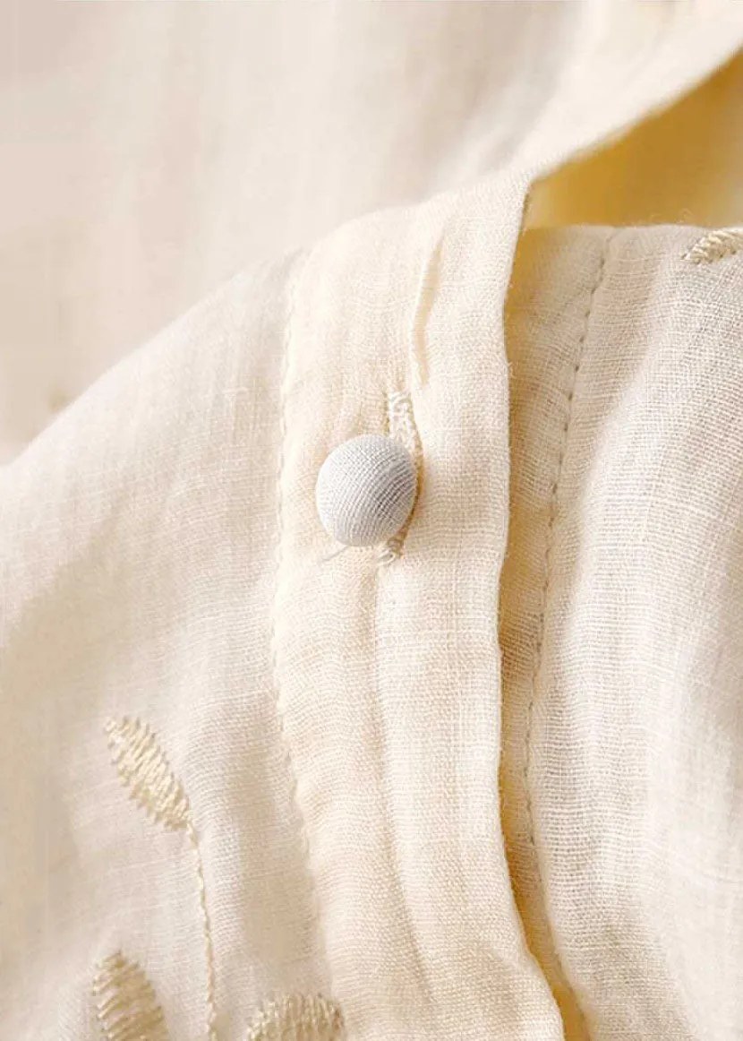 Eloise | Embroidered Linen Blouse