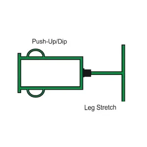 ExerTRAC Model 1328 (Leg Stretch/Push-up Dip)