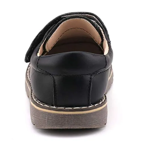 Femizee Toddler Boys Leather Loafers, Black, Size 1327 CN28