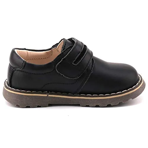 Femizee Toddler Boys Leather Loafers, Black, Size 1327 CN28