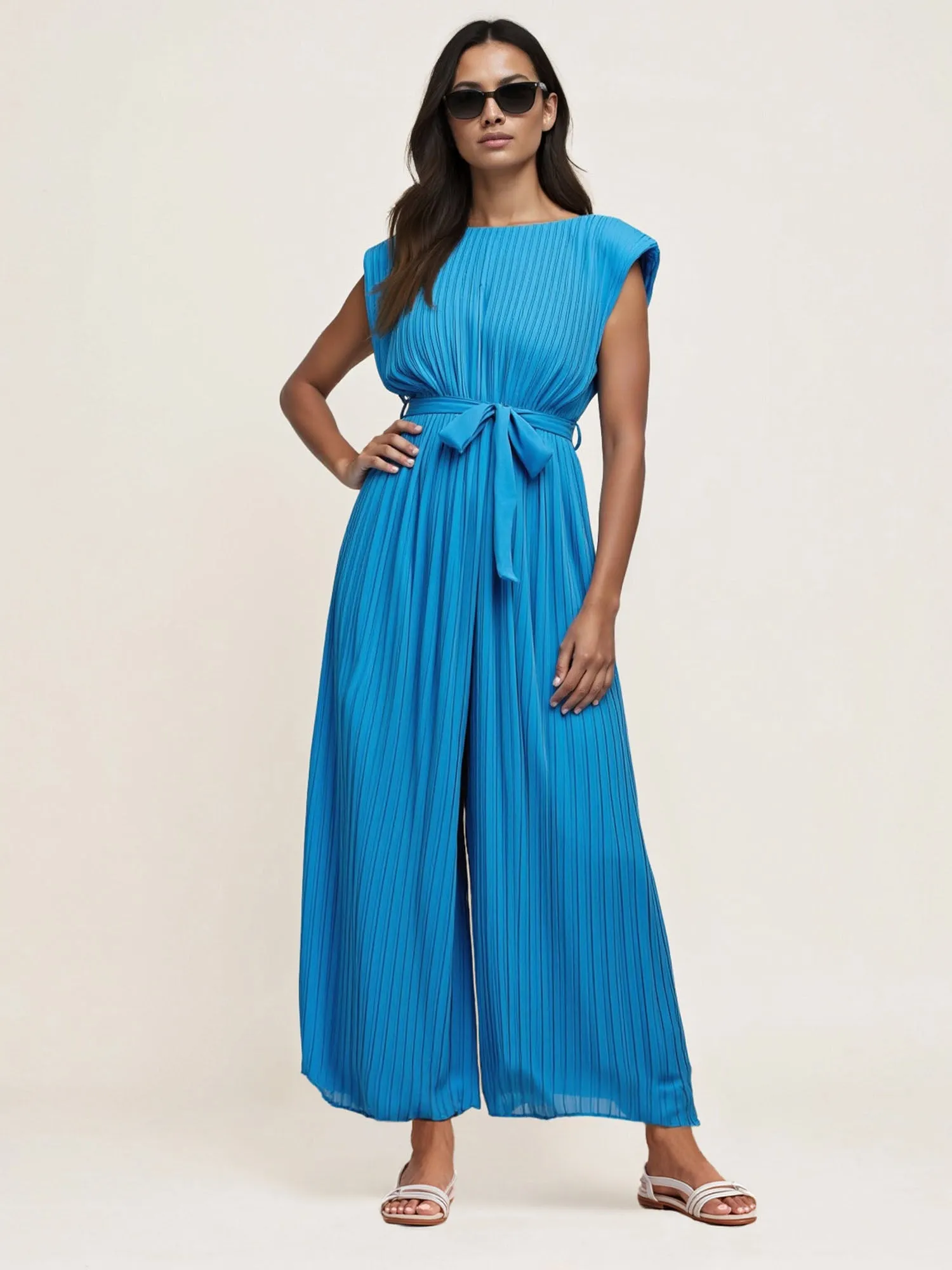 Flowy Pleated Jumpsuit