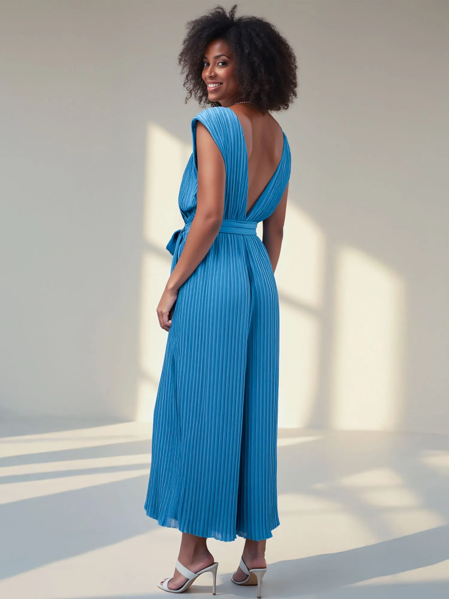 Flowy Pleated Jumpsuit