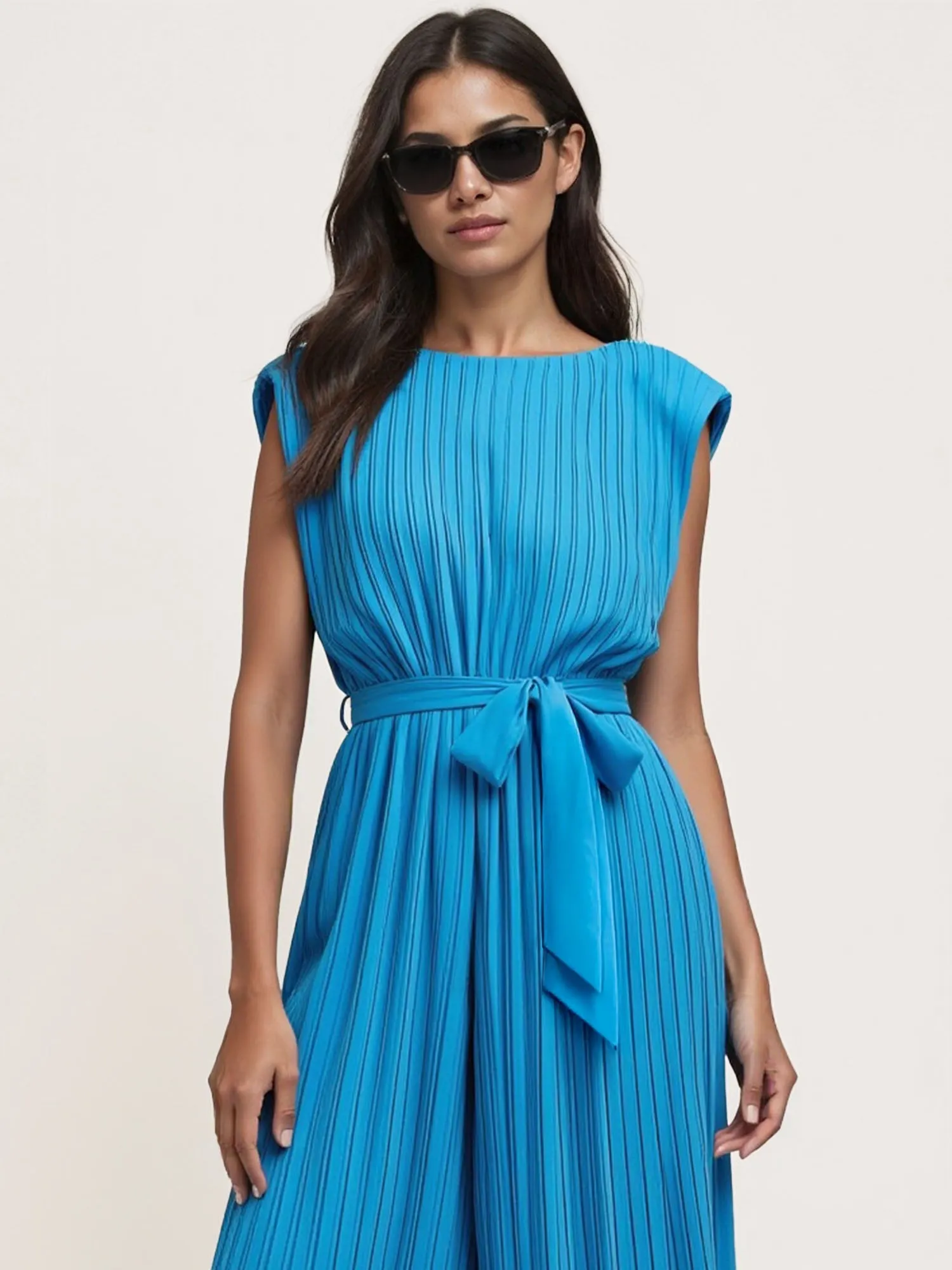 Flowy Pleated Jumpsuit