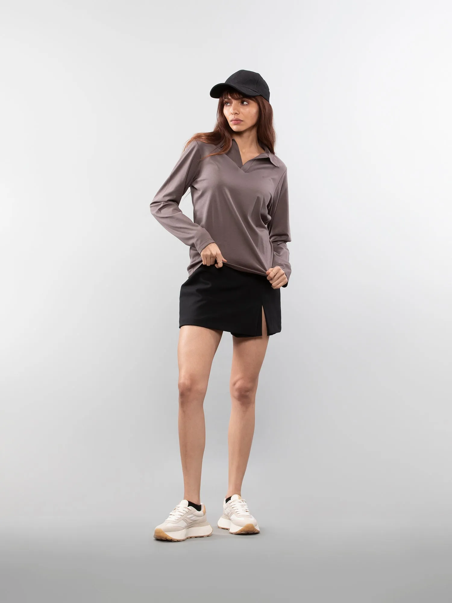 Full-sleeve lifestyle polo