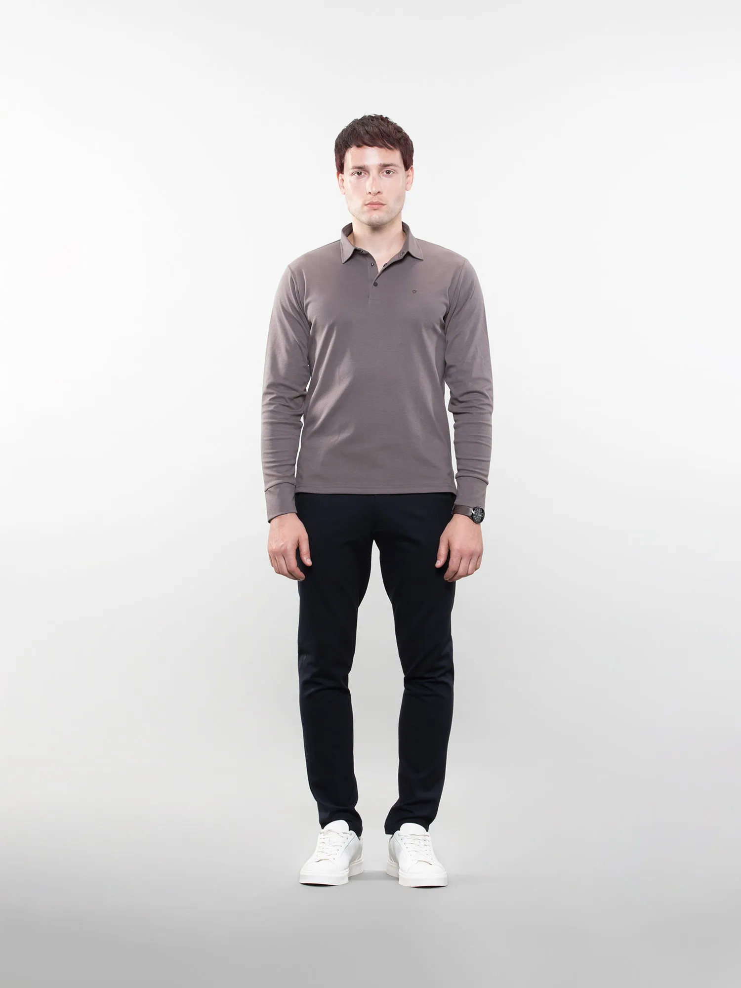 Full-sleeve lifestyle polo