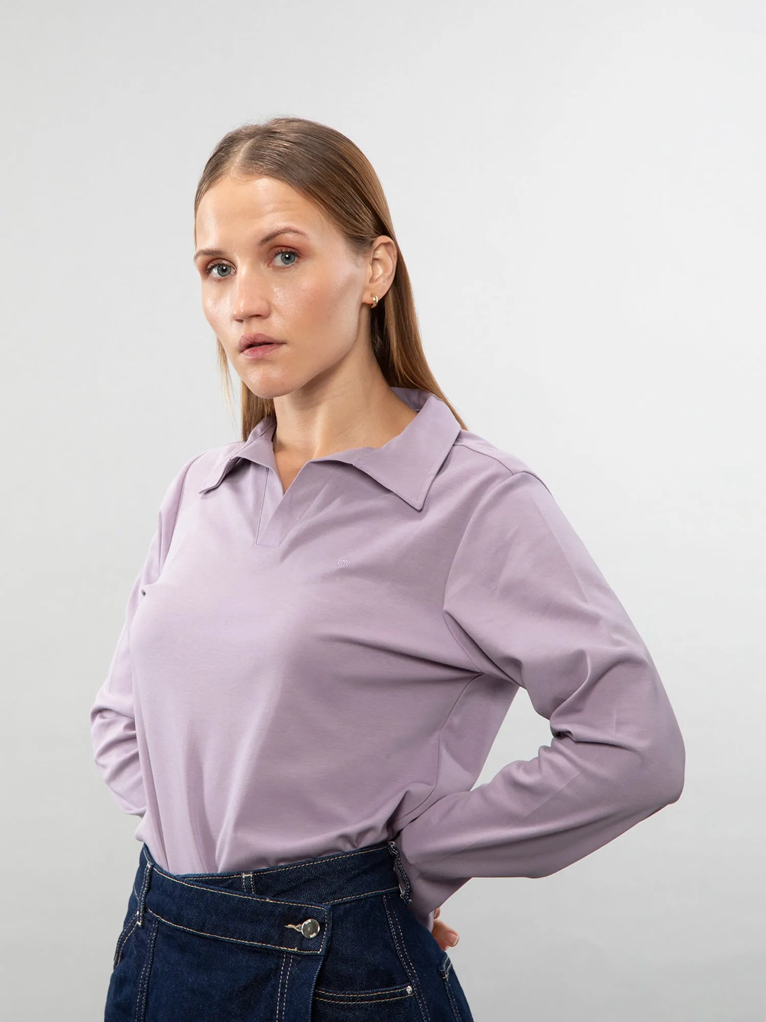 Full-sleeve lifestyle polo