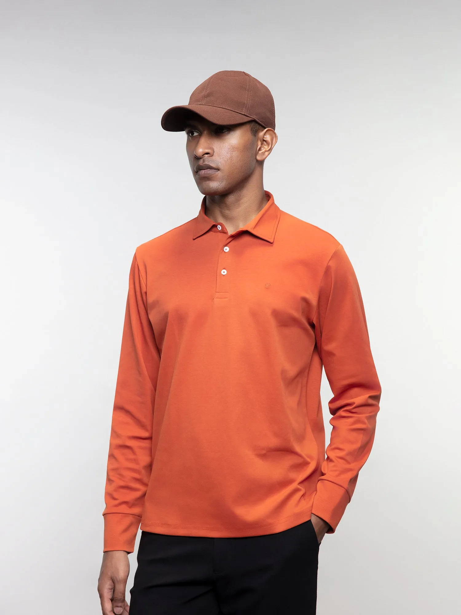 Full-sleeve lifestyle polo
