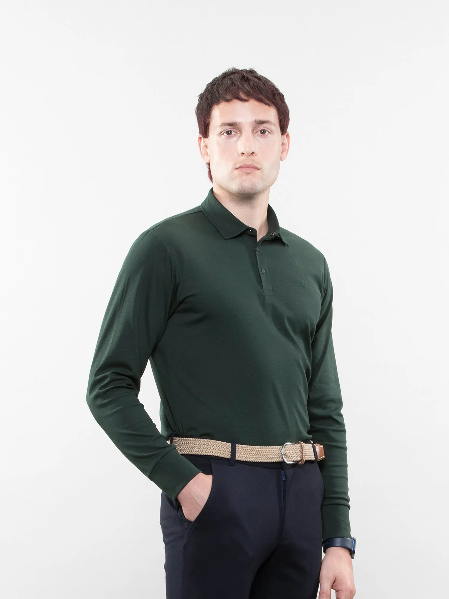 Full-sleeve lifestyle polo