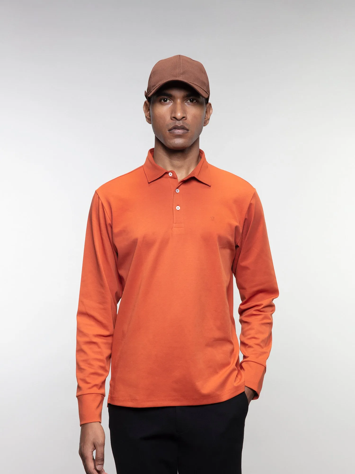 Full-sleeve lifestyle polo