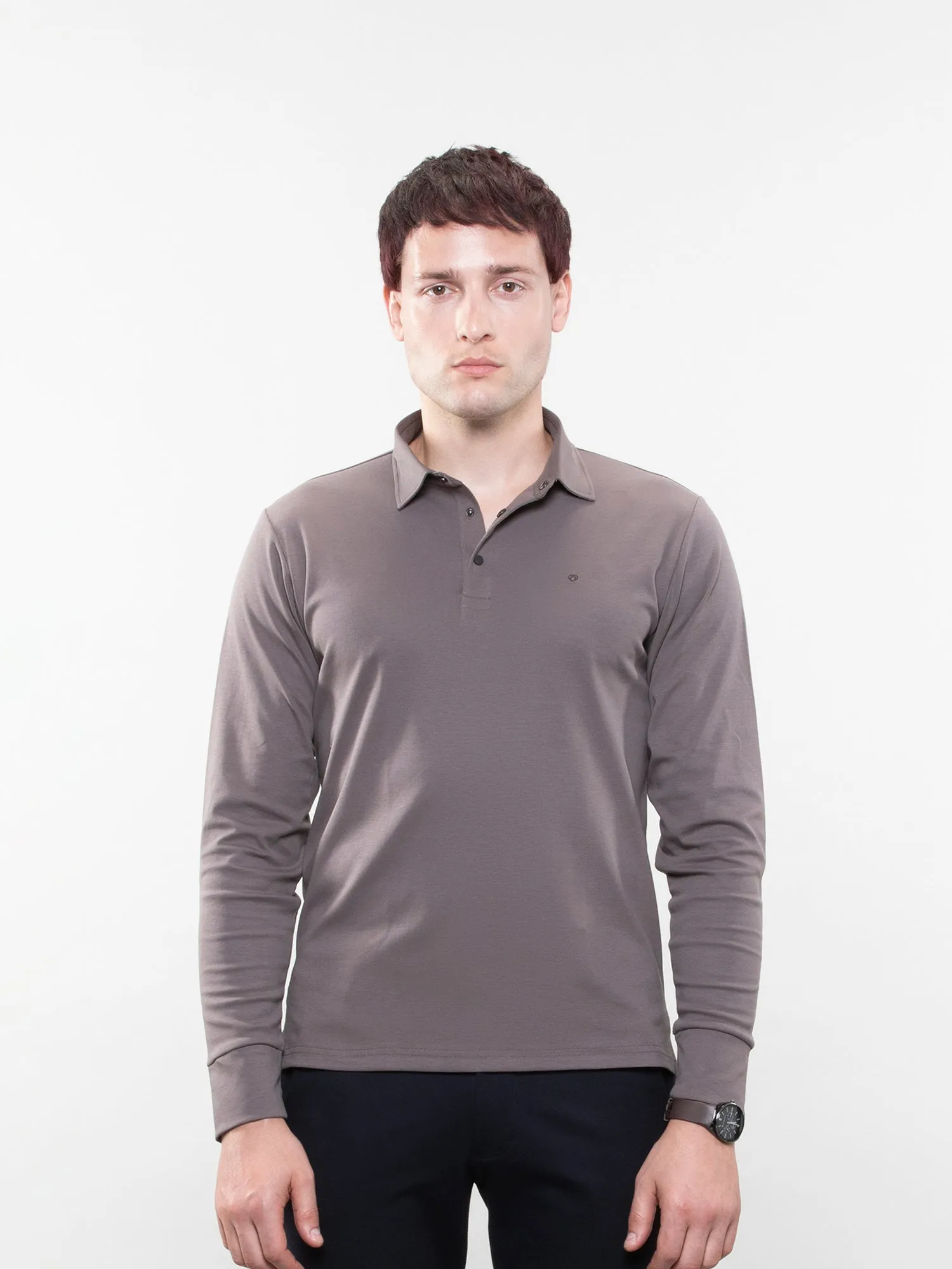 Full-sleeve lifestyle polo