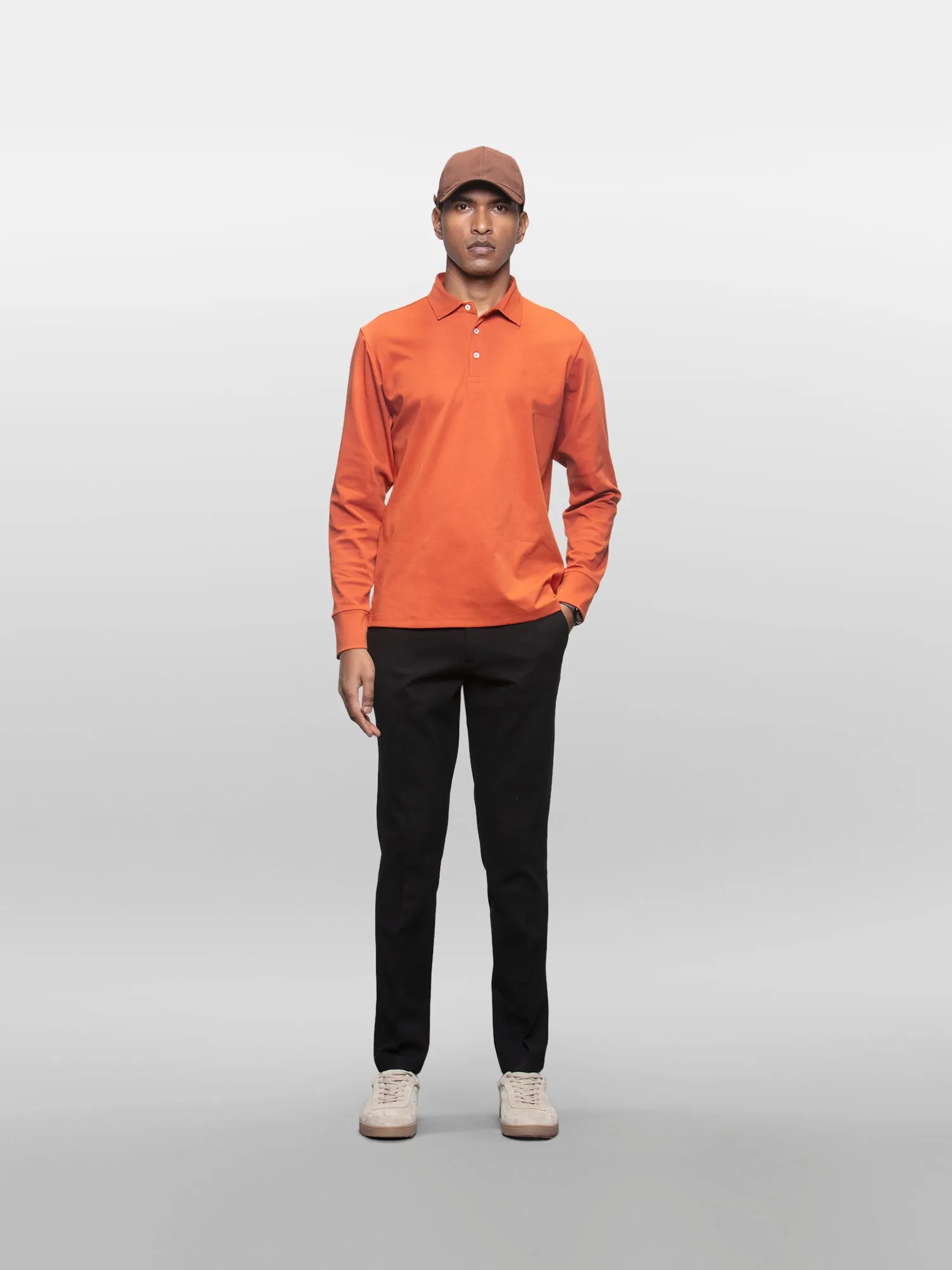 Full-sleeve lifestyle polo
