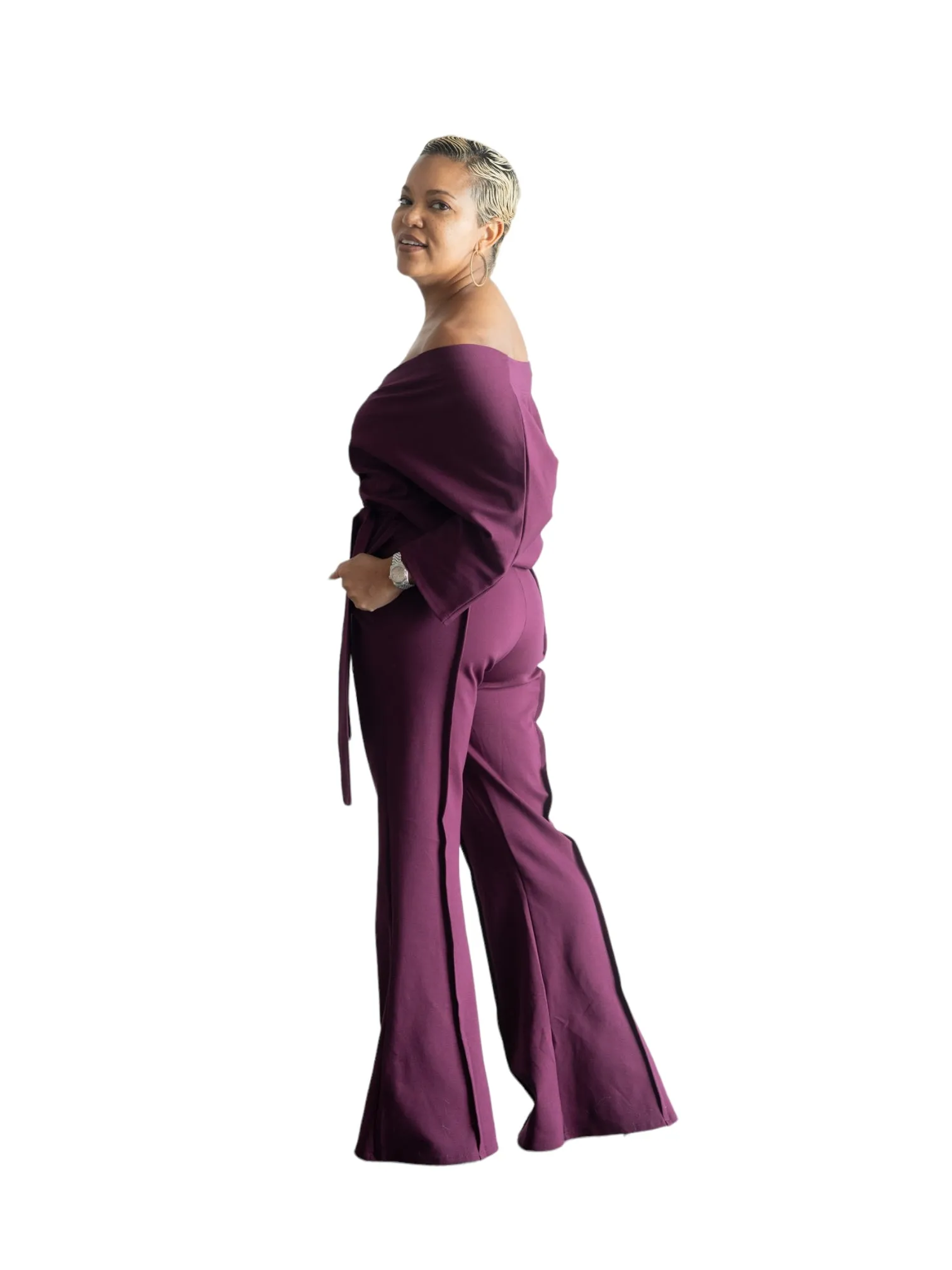 Gail - Kimono Jumper - Plum - TN - 117