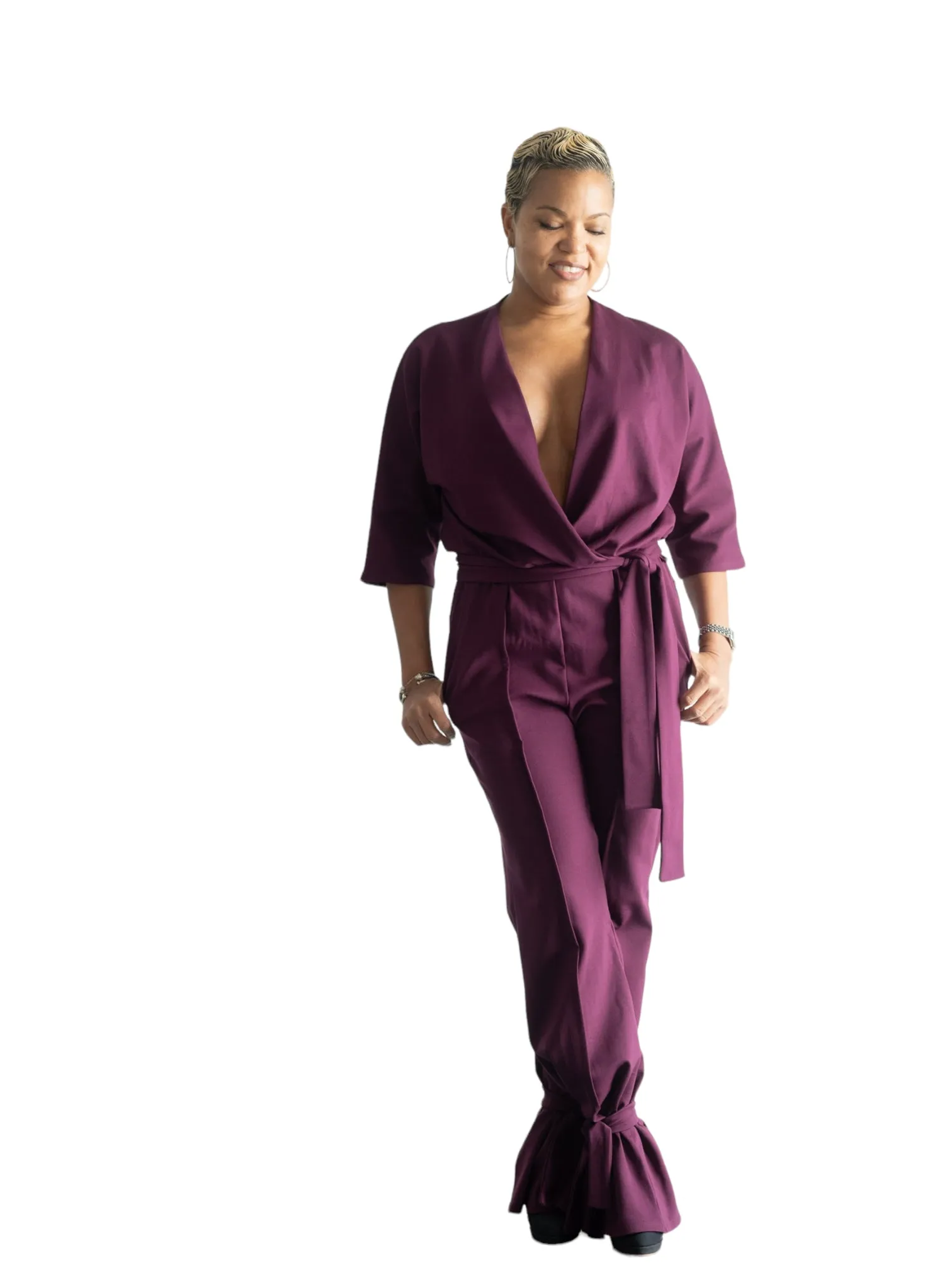 Gail - Kimono Jumper - Plum - TN - 117
