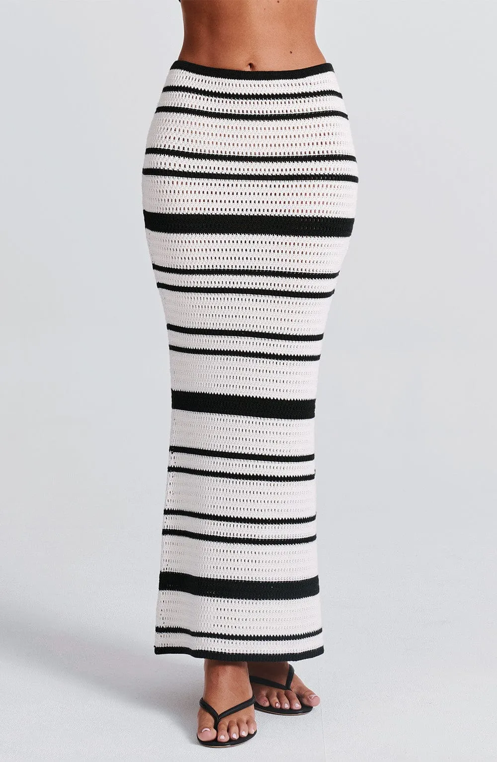 Georgia Maxi Skirt - Black/White