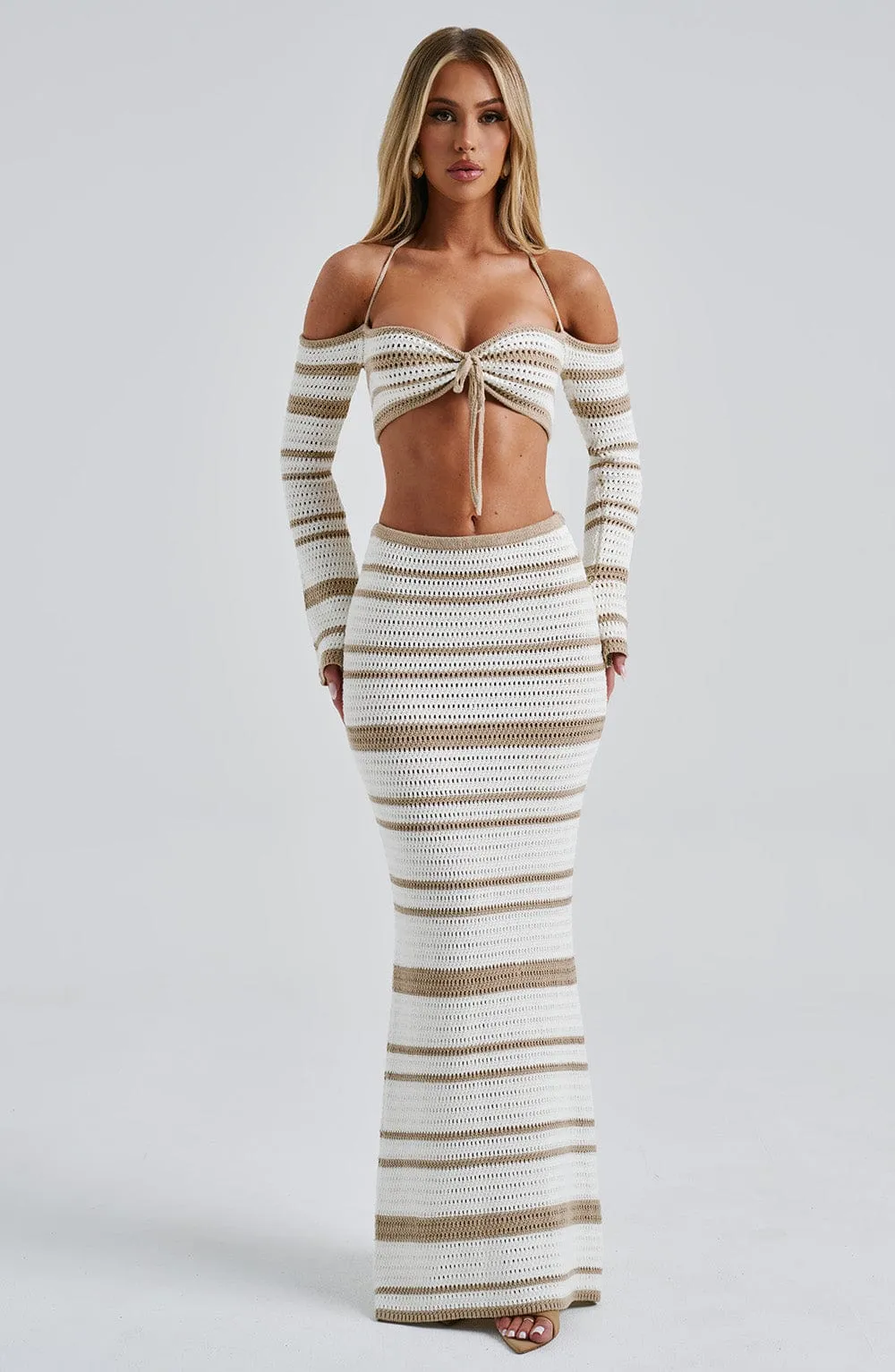 Georgia Top - Beige/White