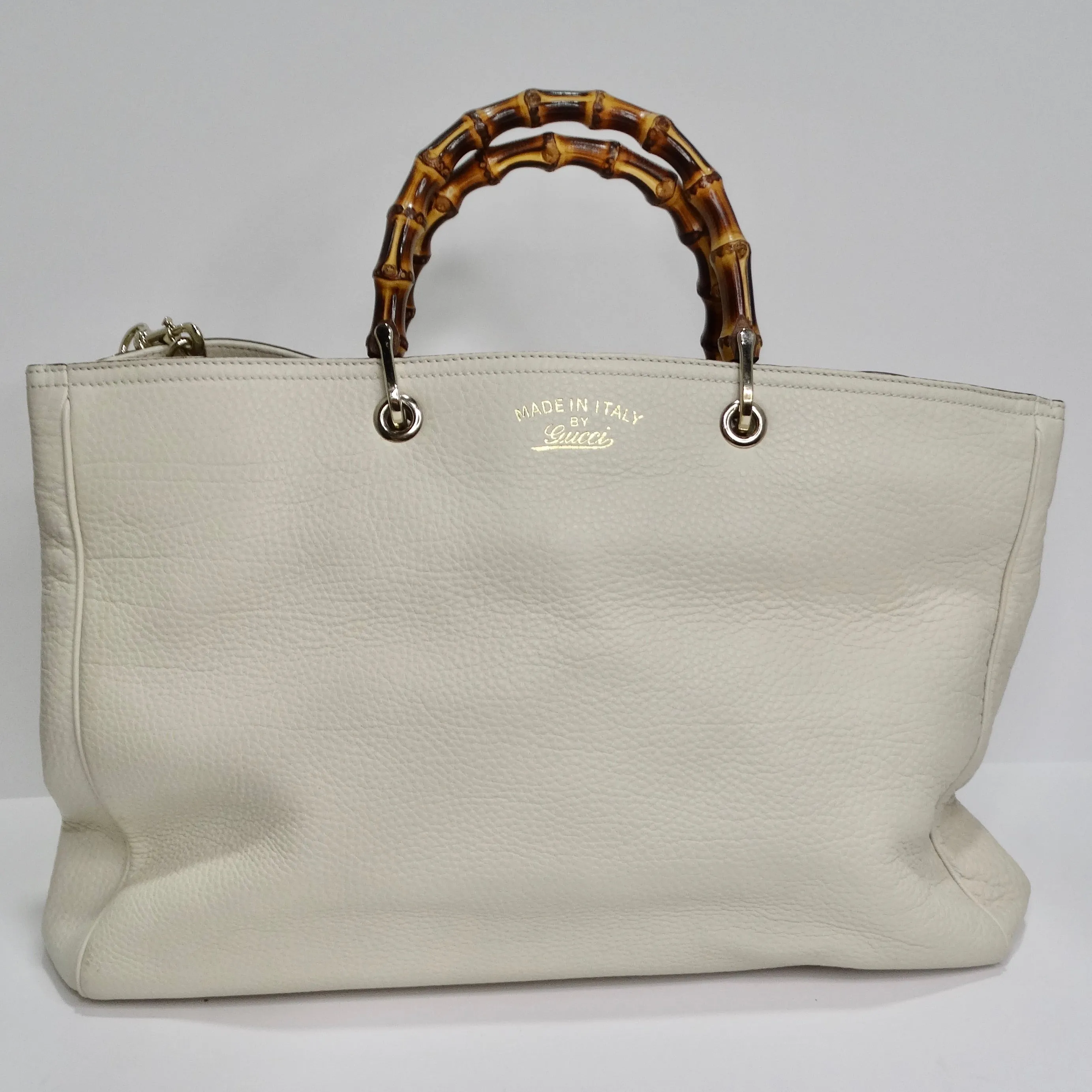 Gucci Bamboo Shopper Leather Tote Bag