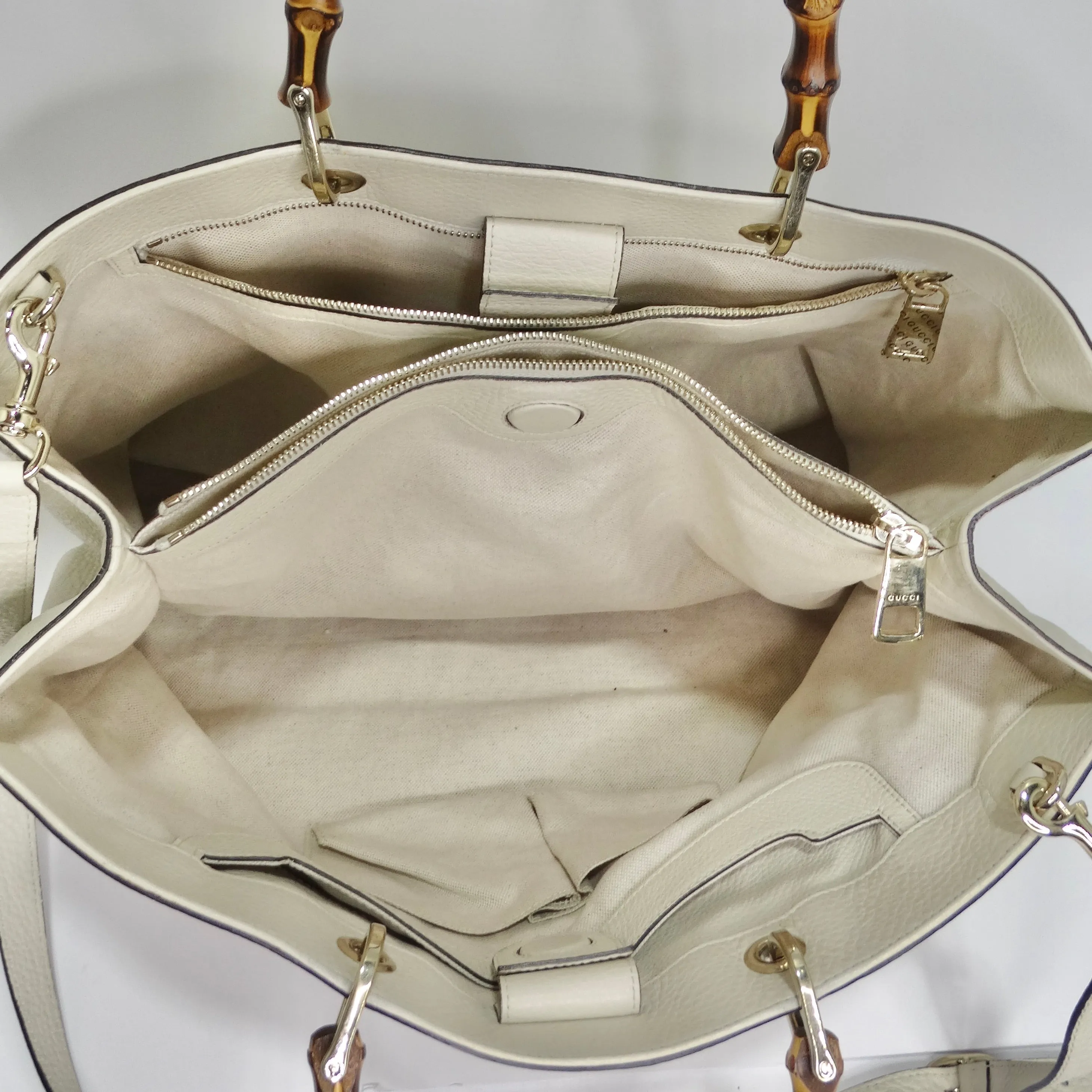 Gucci Bamboo Shopper Leather Tote Bag