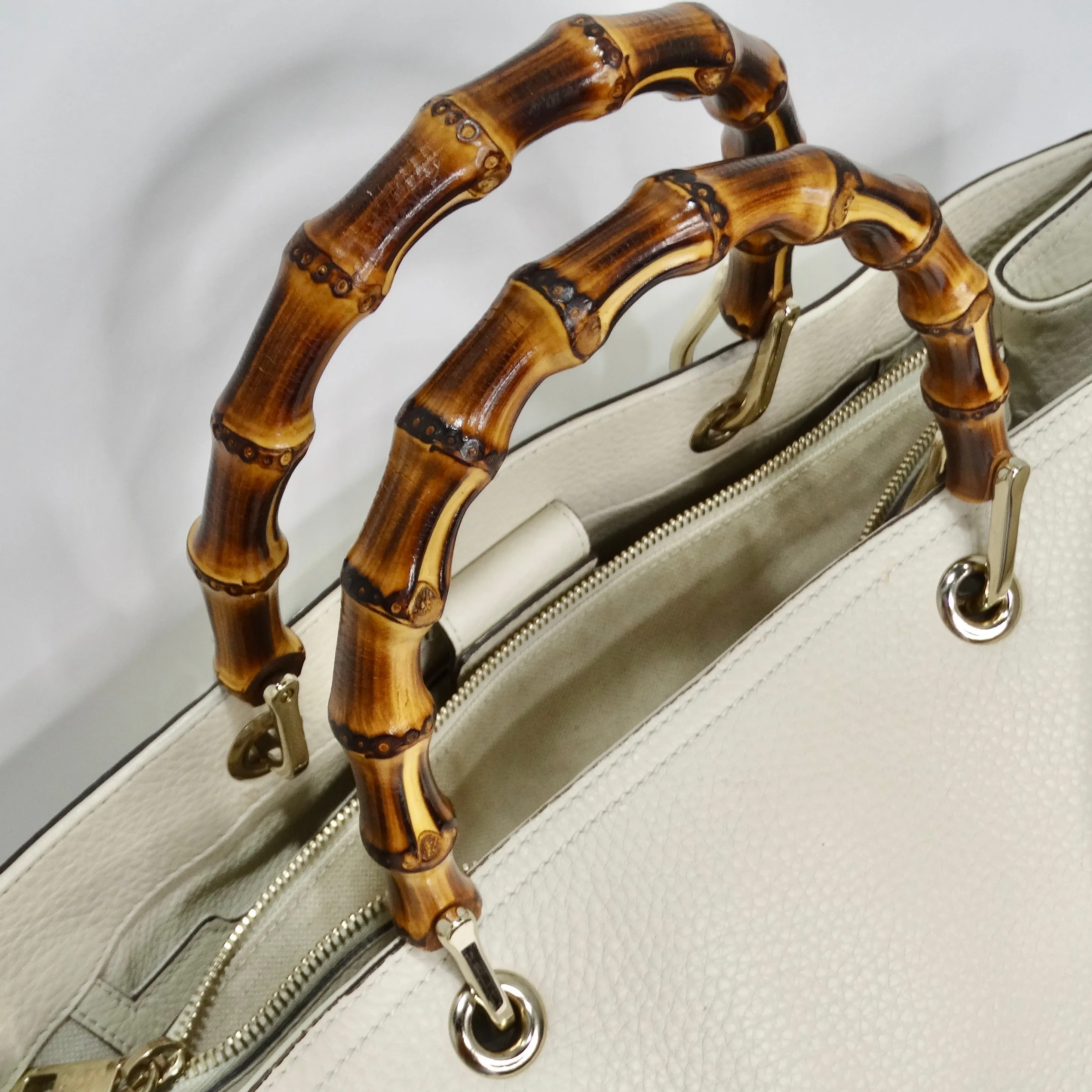 Gucci Bamboo Shopper Leather Tote Bag
