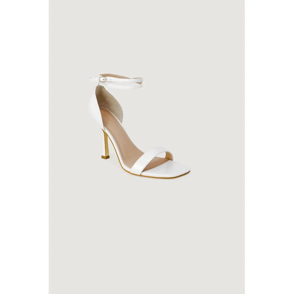 Guess White Polyester Sandals