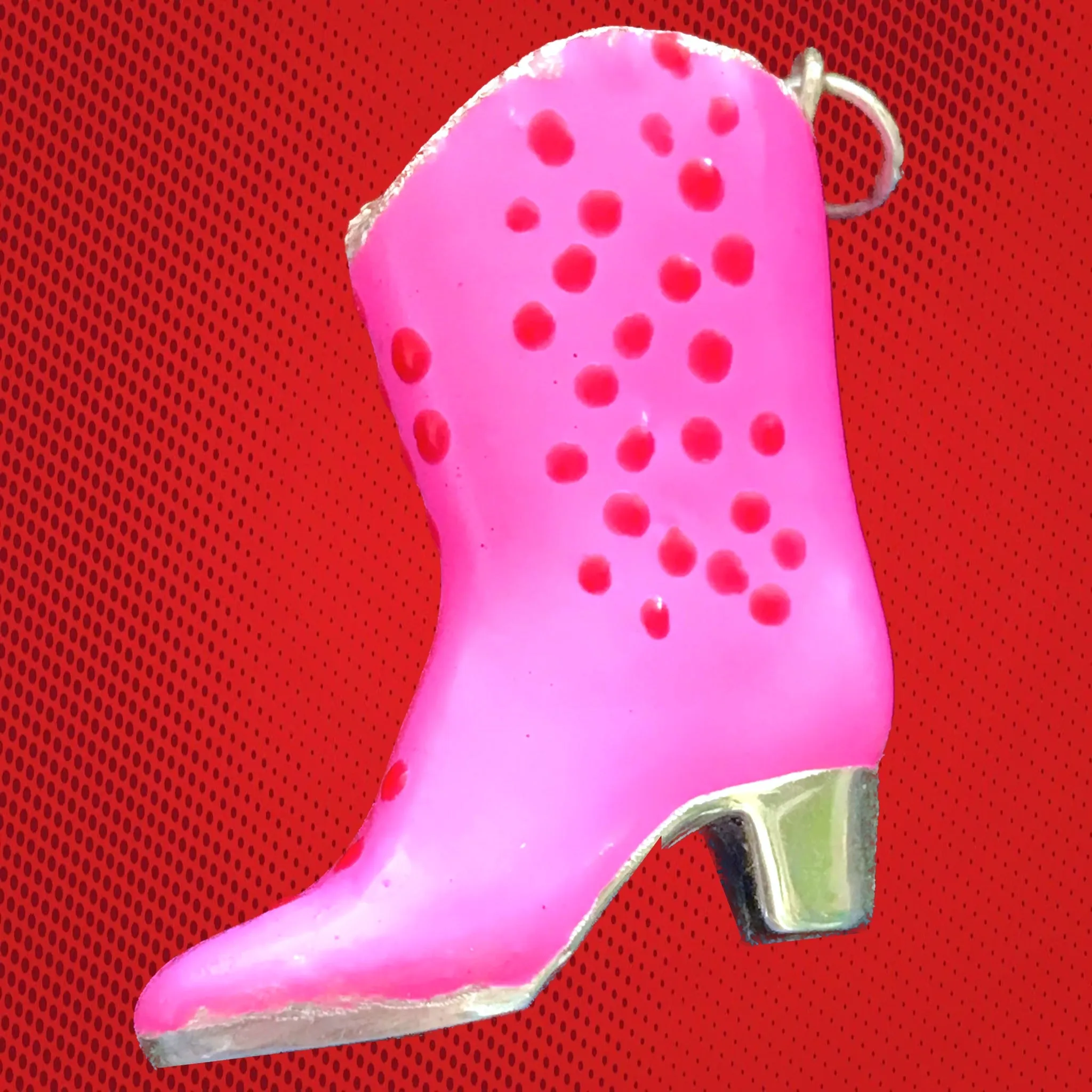 Hand-Enameled Pop Art Cowboy Boot Charm