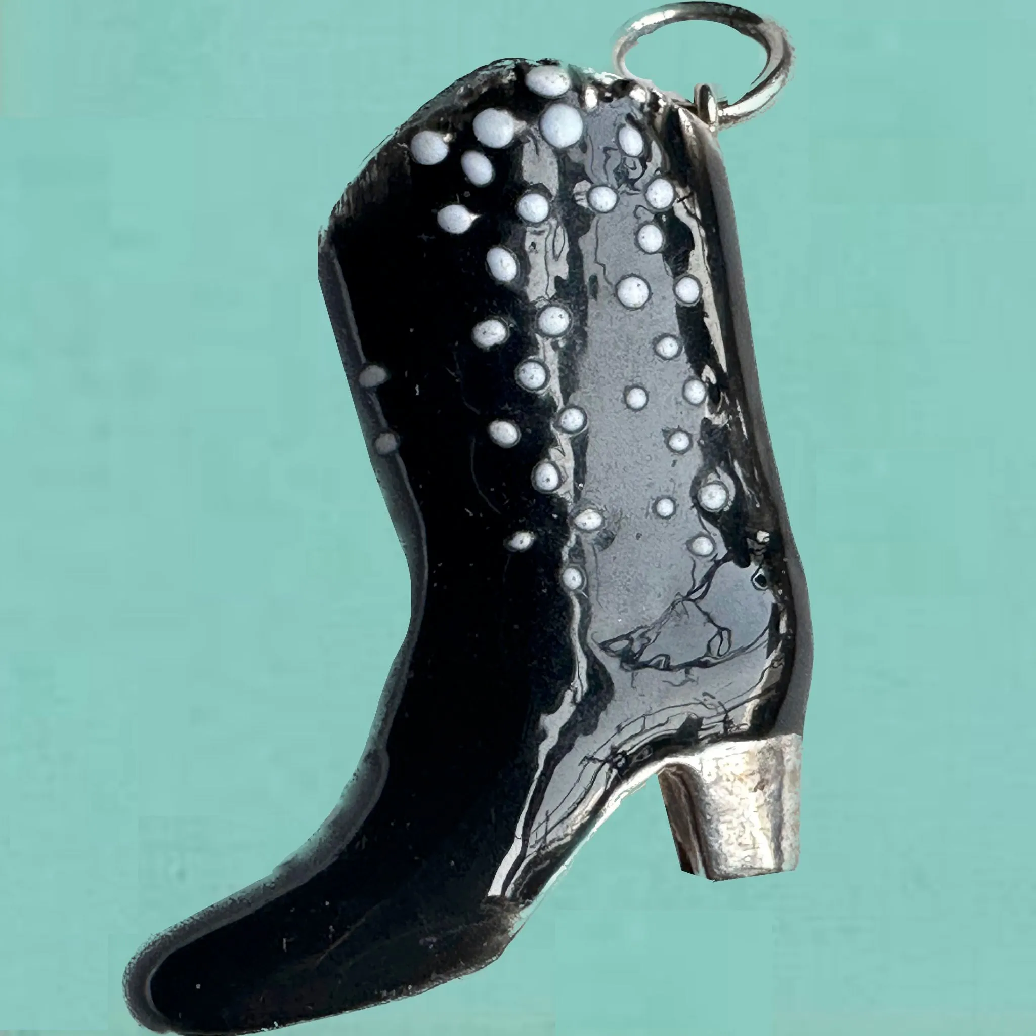 Hand-Enameled Pop Art Cowboy Boot Charm