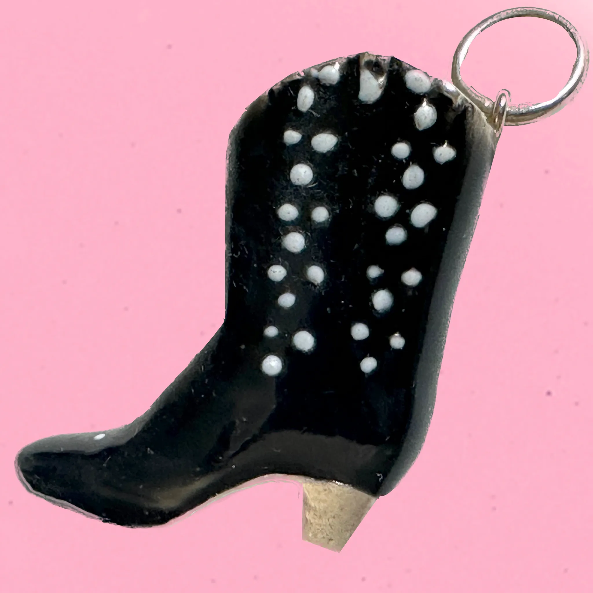 Hand-Enameled Pop Art Cowboy Boot Charm