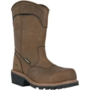 Hoss Men's Buford Composite Toe WP Pull On Logger Duty Boot - Brown 90211