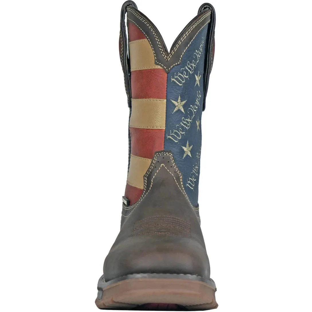 Hoss Men's We The People Comp Toe WP Western Work Boot- Brown- 94021