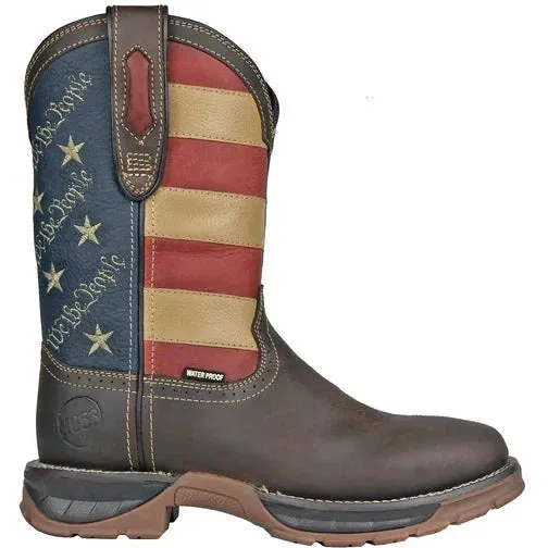 Hoss Men's We The People Soft Toe WP Moisture Wicking Work Boot- Brown- 94022