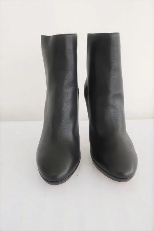 Jimmy Choo Harvey 100 Ankle Boots Black Leather Size 36 Platform Heel NEW