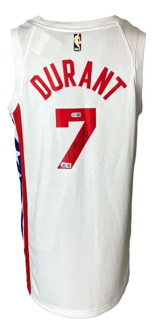 Kevin Durant Signed Brooklyn Nets Nike HWC Nights Classic Edition Jersey BAS ITP