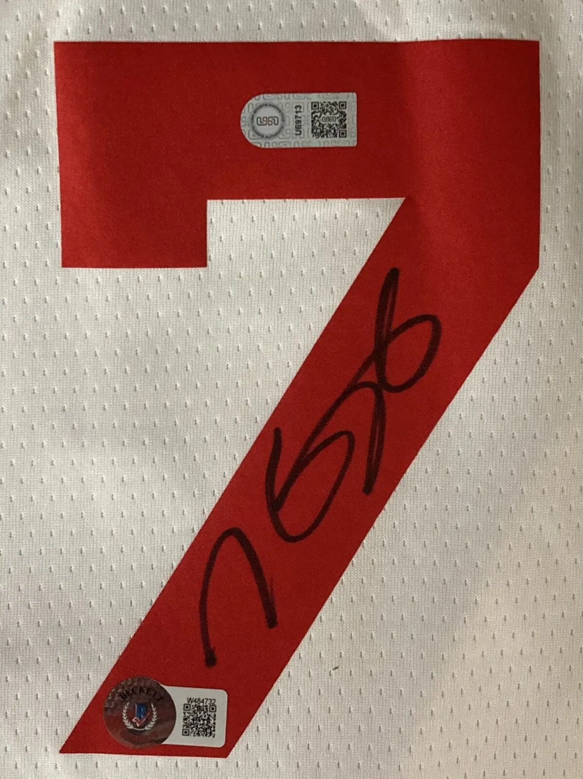 Kevin Durant Signed Brooklyn Nets Nike HWC Nights Classic Edition Jersey BAS ITP