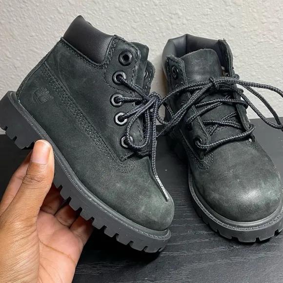 Kids Black Timberland Boots