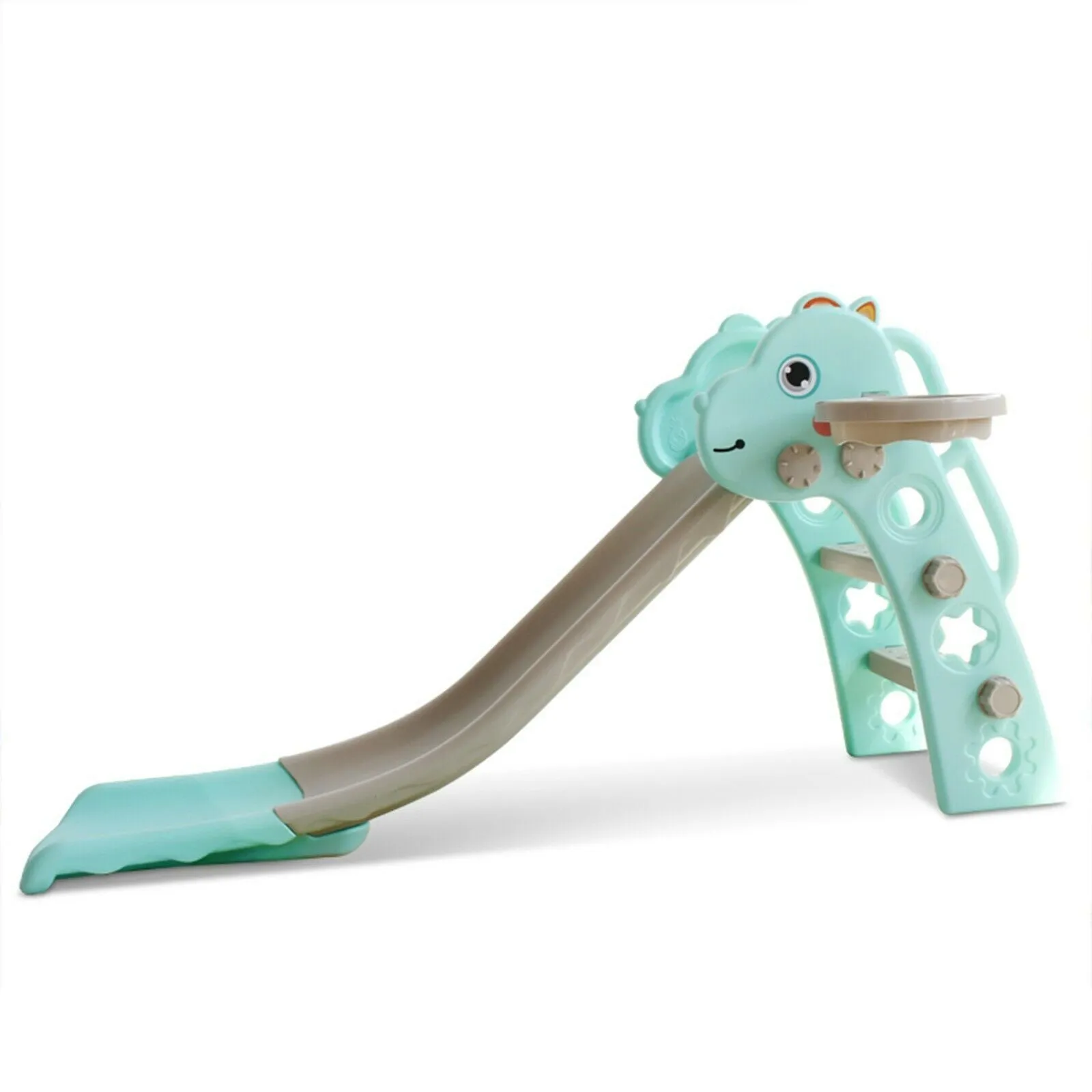 Kids Montessori Folding Slide with Extended Safety Platform | Pink or Aqua | 3-6 years