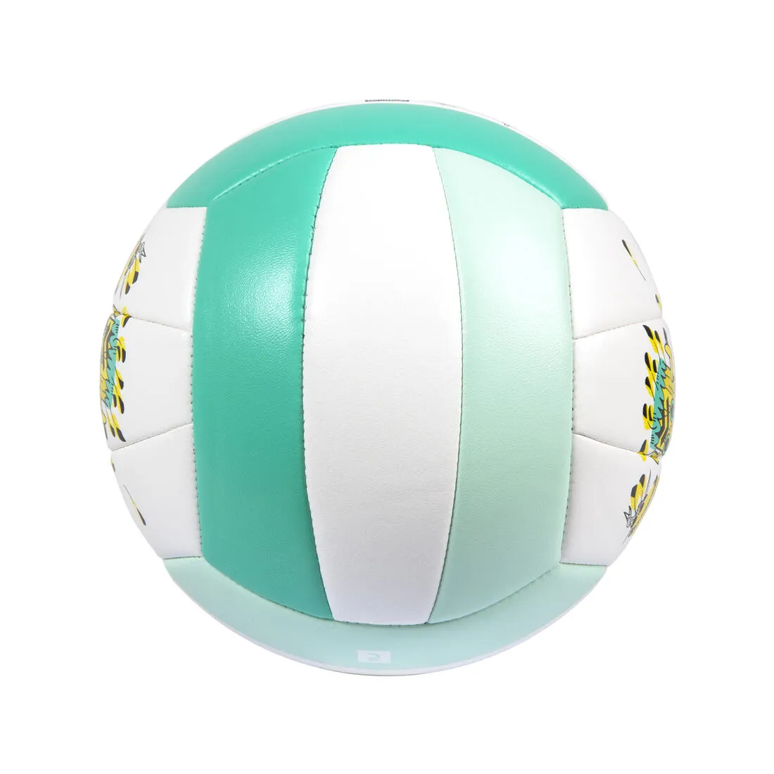 Kids' Size 3 Stitched Beach Volleyball 100 Classic - Green Totem