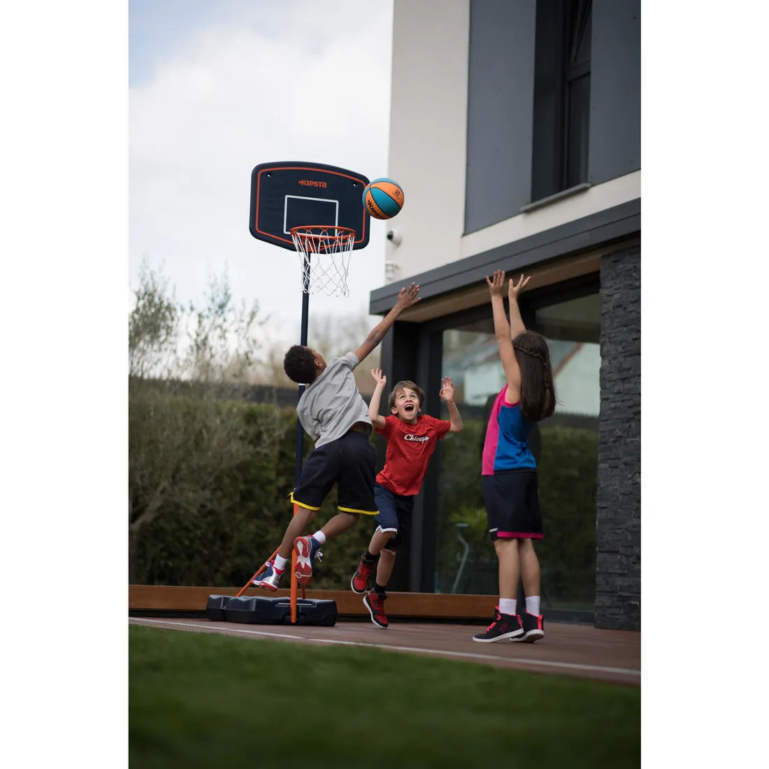 Kids' Size 5 (Up to 10 Years) Basketball Wizzy - Blue/Pink.
