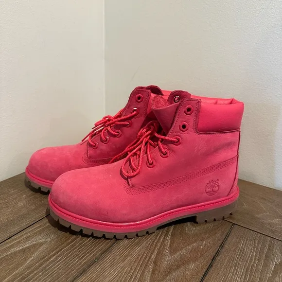 Kids Timberland Pink Boots size girls 6.5