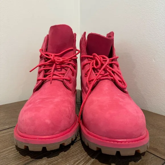 Kids Timberland Pink Boots size girls 6.5