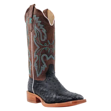 LADIES BLACK FULL QUILL OSTRICH R WATSON BOOTS