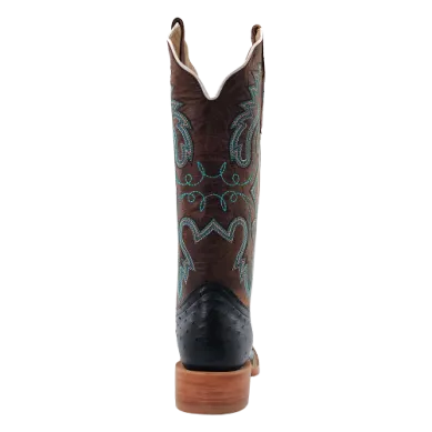 LADIES BLACK FULL QUILL OSTRICH R WATSON BOOTS