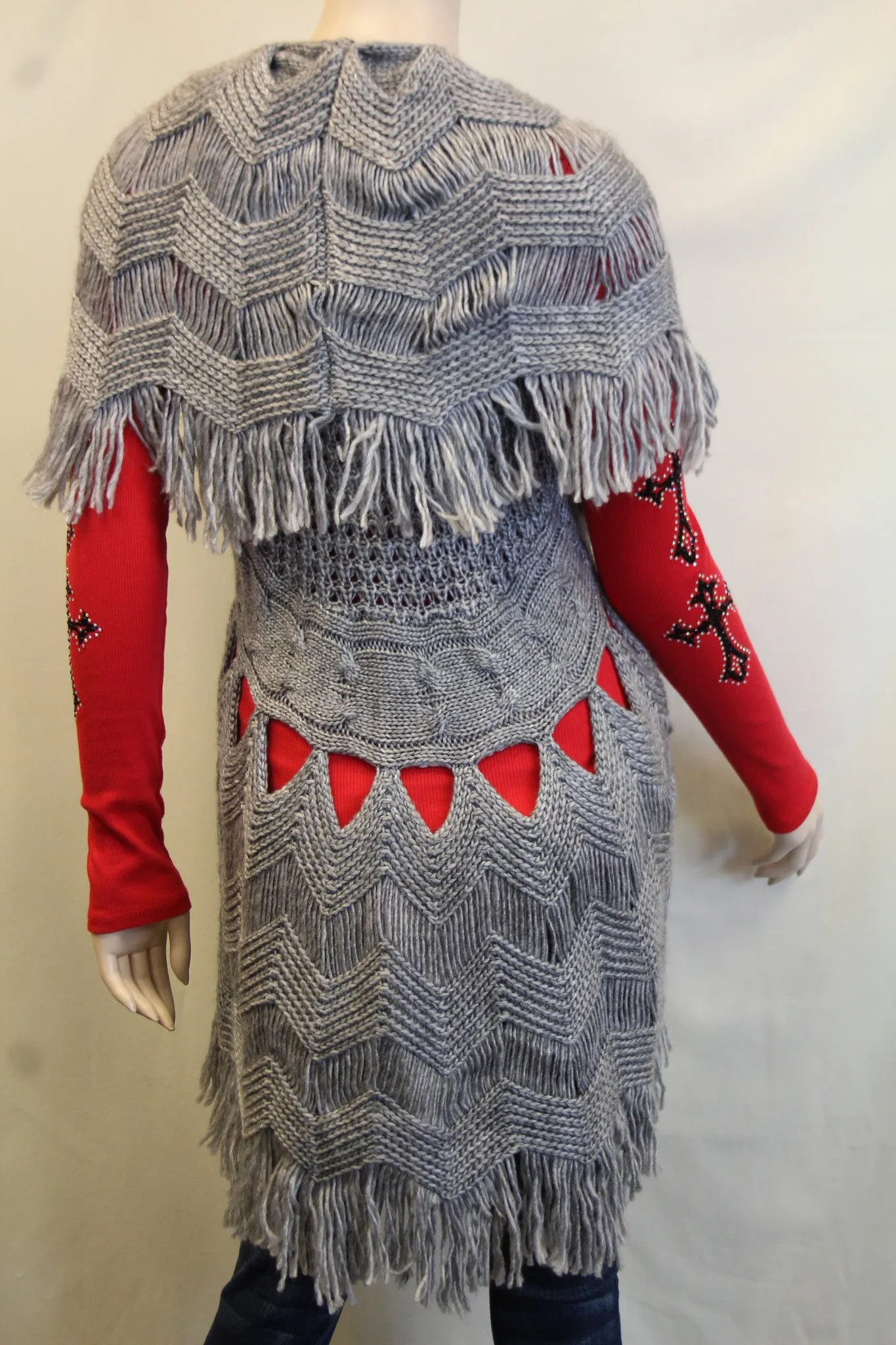 Lily | Crochet Vest Grey