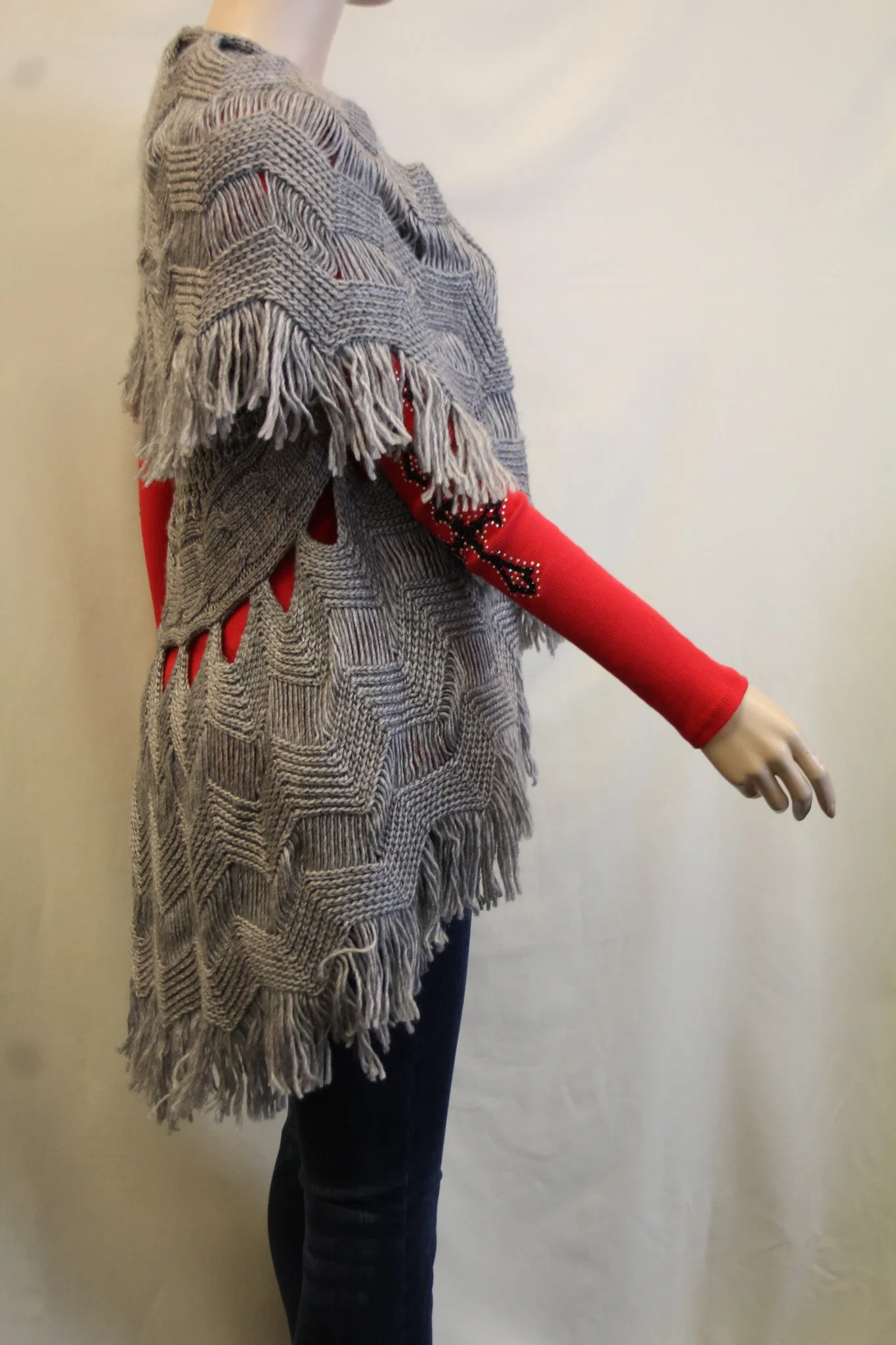 Lily | Crochet Vest Grey