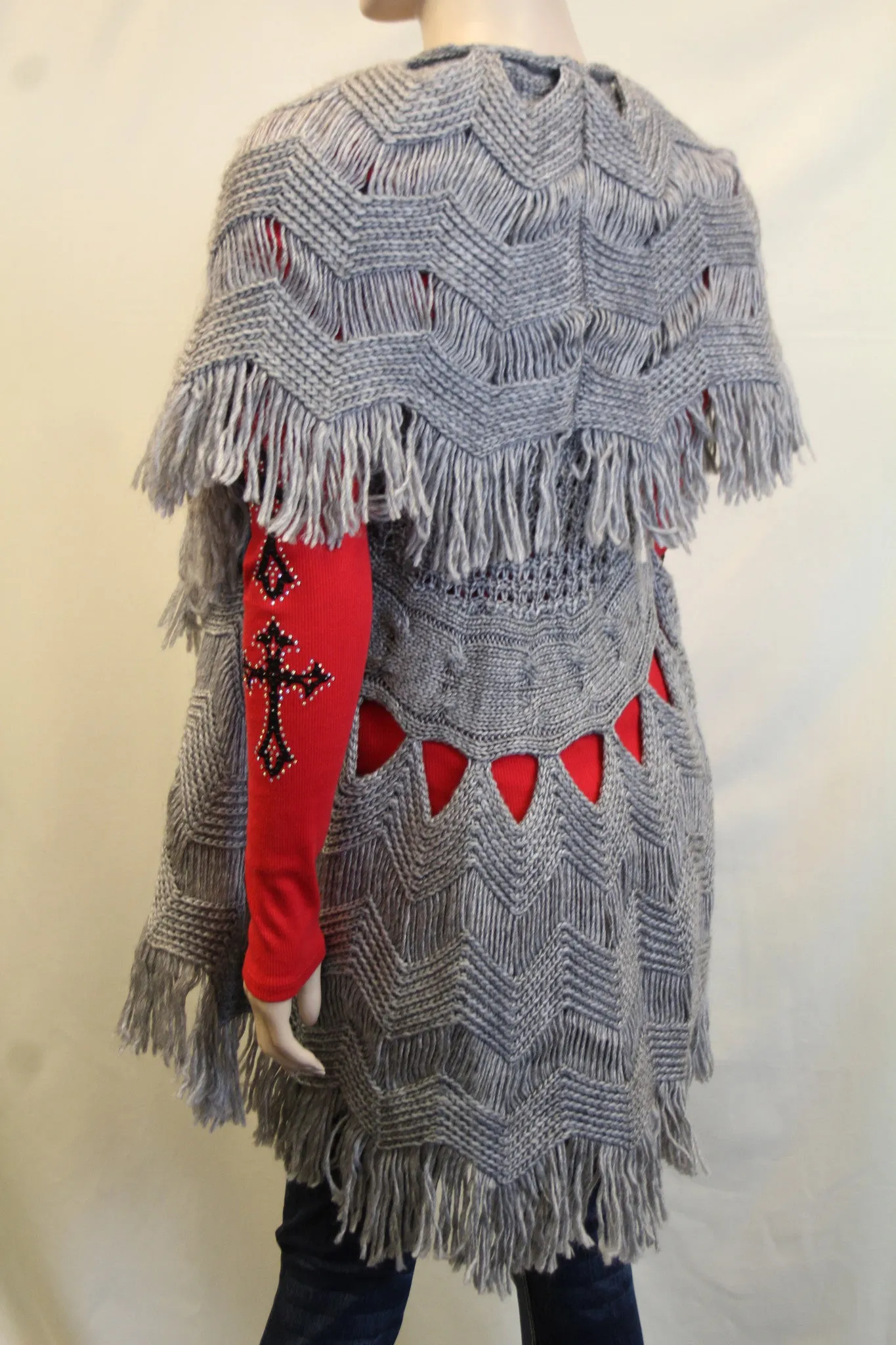 Lily | Crochet Vest Grey