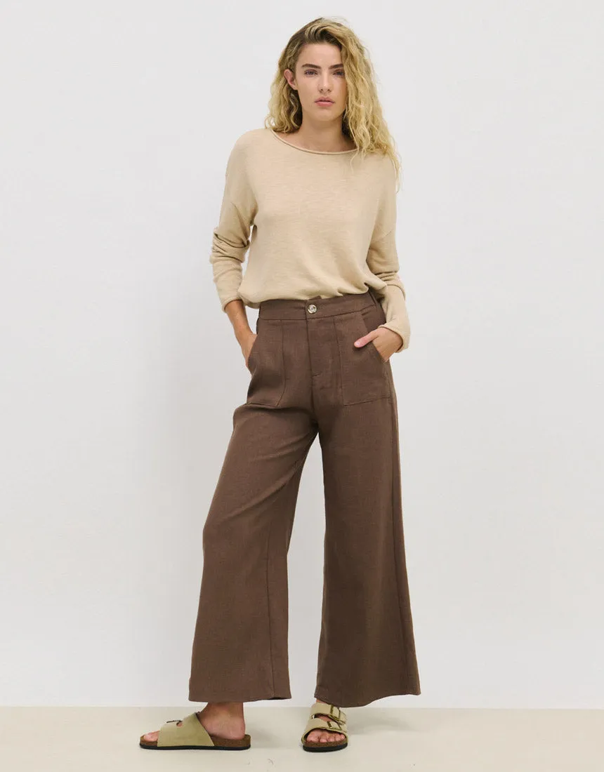 Little Lies Osaka Pant - Chocolate