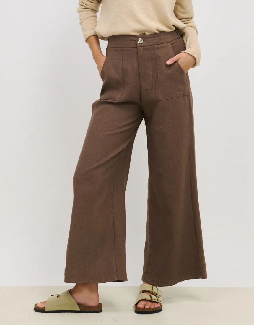Little Lies Osaka Pant - Chocolate