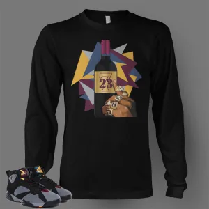 Long Sleeve T Shirt To Match Retro Air Jordan 7 Bordeaux Shoe