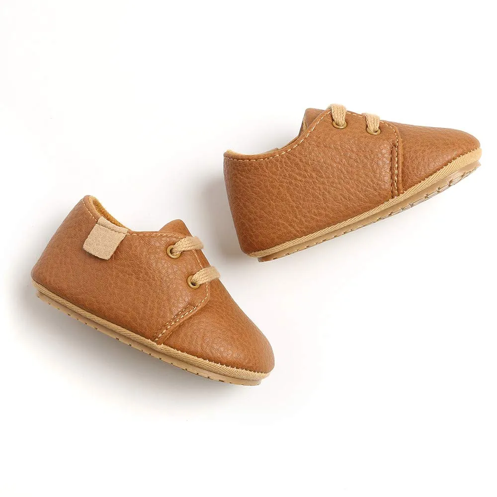 Meckior Infant Baby Boys Girls Classic PU Leather Wedding Loafers Brogue Toddler Oxford Dress Shoes First Steps Walking Flat Lazy Crib Shoe