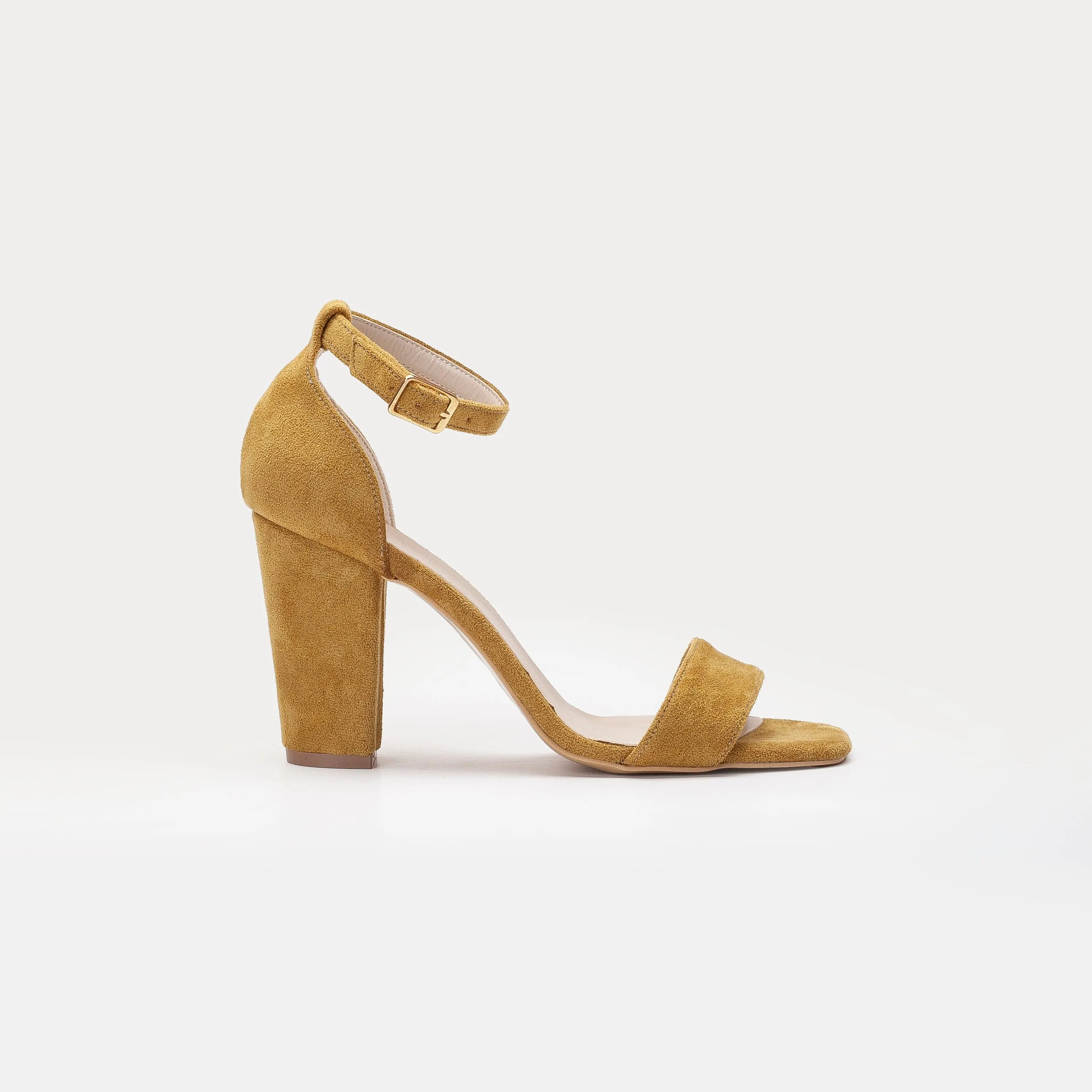 Melissa Vegan Suede Pearl Heeled Sandals | Mustard Yellow