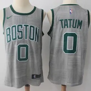 Men 0 Jayson Tatum Jersey City Edition Gray Boston Celtics Jersey Fanatics